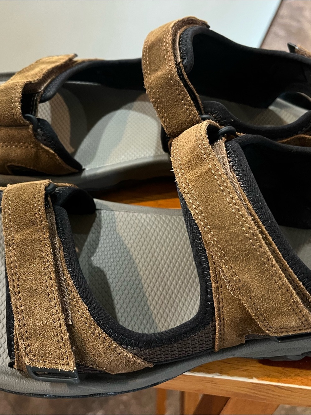 Teva Men's Brown Suede Adjustable Strap Sandals